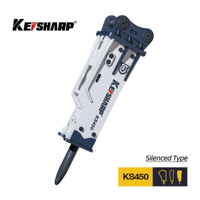 190 mm Çizel Diametresi KS450 45-55 Tonluk Kazı Makinesi için Silenced Tip Hidrolik Kırıcı