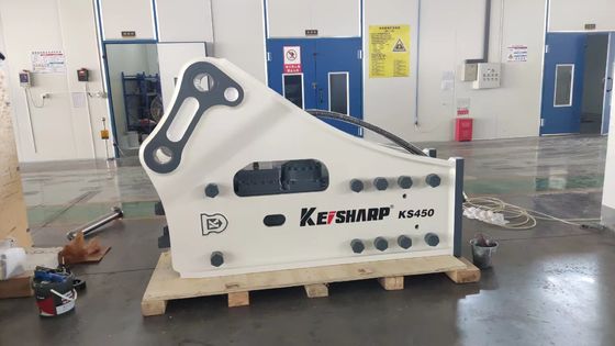 KS450 Yan Tipi Kaya Hidrolik Kırıcı Makinesi 190mm Çizel Diametresi