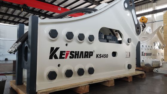 KS450 Yan Tipi Kaya Hidrolik Kırıcı Makinesi 190mm Çizel Diametresi