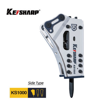 Yüksek performanslı yan tip hidrolik kırıcı, 255 mm çaplı çiselli 90-160 tonluk kazıcı için