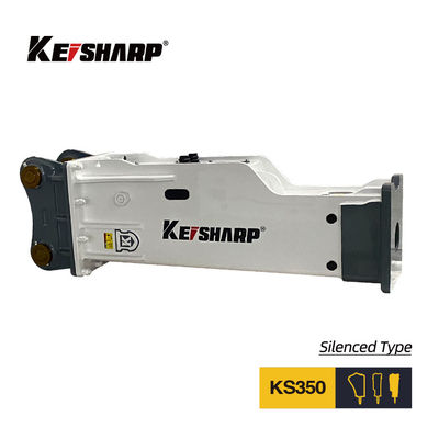 35-40 tonluk kazıcı için KS350 sessiz tip hidrolik kaya kırıcı 165 mm çisel