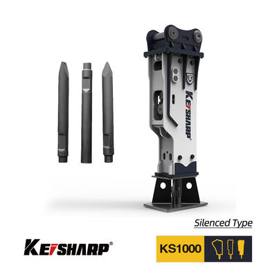 KS1000 Kutusu Tipli Hidrolik Kırıcı 255mm Çizel Diametresi 90-160 Ton Ekskavator için