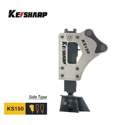 KS150 Yan Tipi Hidrolik Kırıcı 100mm Çizel Diametresi 350-700bpm Kazı Makinesi için Hidrolik Çekiç