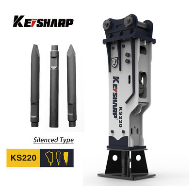 KS220 Kutu Tipi Kaya Hidrolik Kırıcı Makinesi 140mm Çizel Diametresi